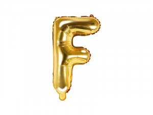 Balon auriu litera F folie 35 cm