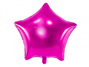 Balon folie in forma de stea roz inchis 48 cm