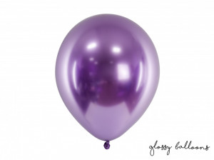 Baloane sidefate mov violet latex 30 cm , 50 buc / set