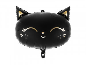 Balon pisica Cat negru si auriu 48x36 cm