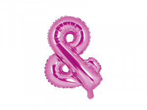 Balon roz inchis simbol & din folie 35 cm