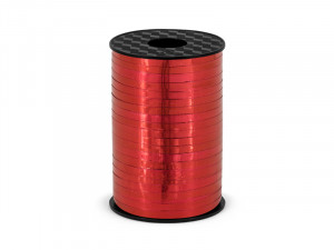 Panglica din plastic rosie stralucitoare 5mm / 225m