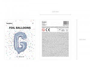Balon litera G holografic folie 35 cm