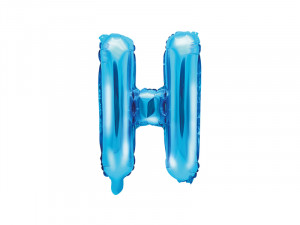 Balon litera H albastru folie 35 cm