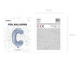 Balon litera C holografic folie 35 cm