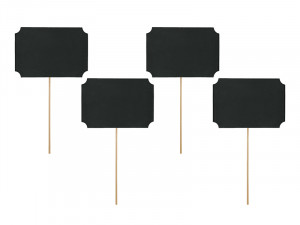 Carduri negre pe bat 11x8 cm , 4 buc / set