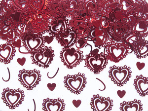 Confetti inimioare rosii 15g