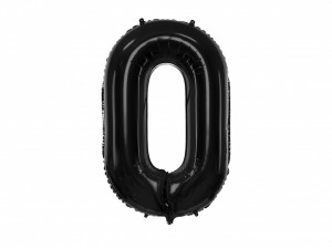 Balon folie cifra 0 negru 86 cm
