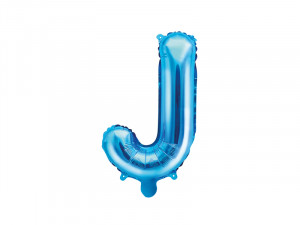 Balon litera J albastru folie 35 cm