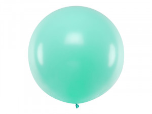 Balon verde menta deschis rotund jumbo 1 metru