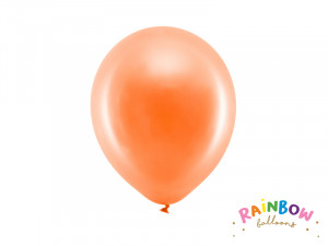 Baloane portocalii metalizate 23 cm , 10 buc / set