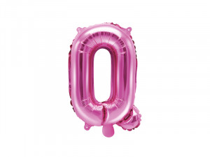 Balon litera Q roz inchis folie 35 cm