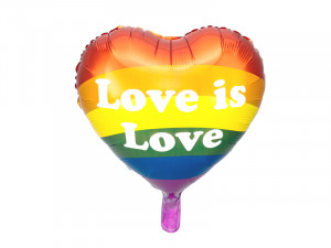 Balon inima colorat Love is Love 35cm
