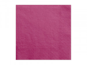 Servetele roz inchis 3 straturi 33x33 cm , 20 buc/set