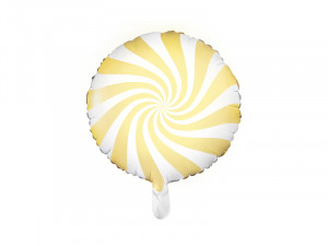Balon acadea galben deschis din folie 35 cm