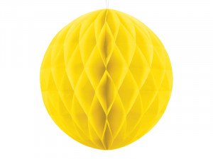 Decoratiune rotunda galbena Honeycomb 20cm
