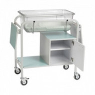 Jaslice za bebe fiksne visine sa velikim ormnaromFixed Height Baby Crib with Small Cupboard