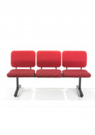 Stolice za cekaonicu VL12 3 seat beam, freestanding, silver frame
