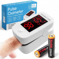 Pulse Oximeter, Oxygen Monitor Finger Heart Rate Monitor SpO2 Blood Oxygen Saturation Monitor for Adult and Child with Batteries