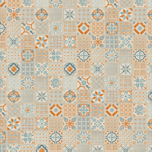 Linoleum Covor PVC Tarkett Pardoseala LVT STARFLOOR CLICK 30 & 30 PLUS - Retro ORANGE BLUE