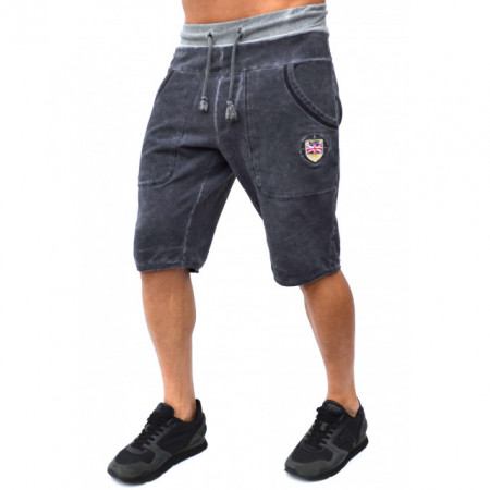 МЪЖКИ КЪСИ ПАНТАЛОНИ RELIO GREY OIL DYE SHORTS С ИЗБЕЛВАНЕ ПО ШЕВОВЕТЕ