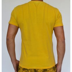 МЪЖКА ТЕНИСКА С ИЗБЕЛВАНЕ ПО ШЕВОВЕТЕ YELLOW OIL DYE
