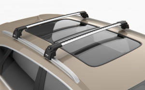 Set bare transversale portbagaj Turtle Air-v2 culoare argintie dedicate pentru AUDI Q7 (4L) SUV 06-15
