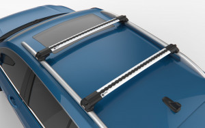 Set bare transversale portbagaj Turtle Air-v1 culoare argintie dedicate pentru DACIA DUSTER (HS) SUV 10-13
