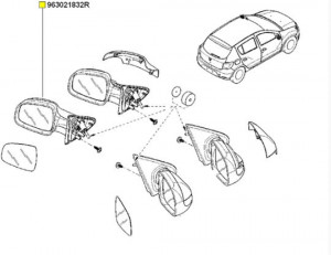 Oglinda exterioara stanga Dacia Logan II/Dacia Logan MCV II/ Dacia Sandero