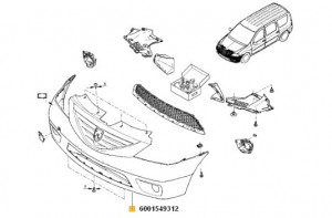 Bara fata Dacia Logan MCV/ Dacia Logan Van/ Dacia Logan Pick Up