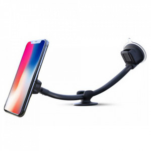 Suport telefon magnetic auto cu fixare pe parbriz cu ventuza