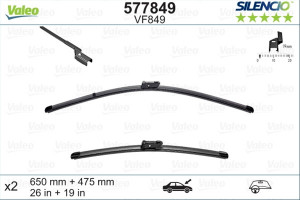 Set stergatoare parbriz Valeo Jaguar F-Pace 2015-2018