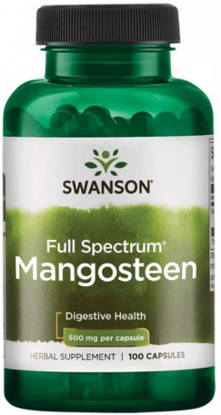 Poze Full Spectrum Purple Mangosteen - Mangostan sursa de antioxidanti naturali 500 mg 100 capsule Swanson Dieta Pret