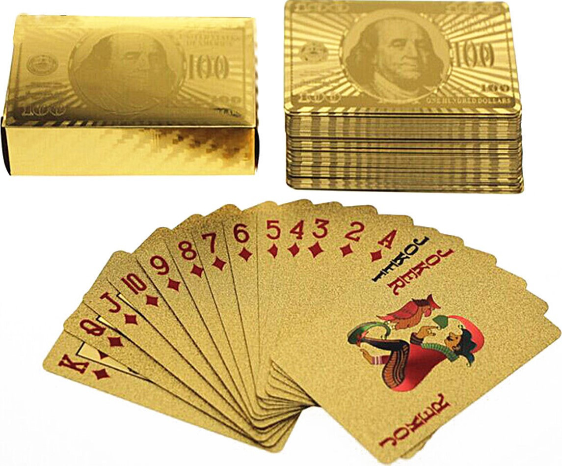 Carti de joc Poker aurii