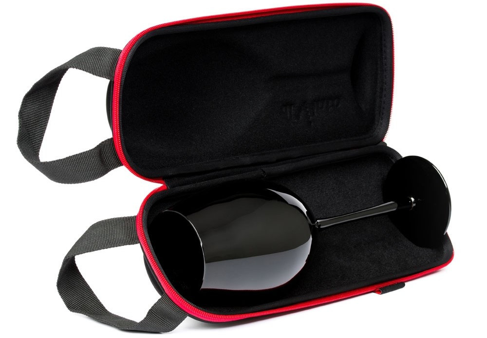 Pahar negru urias de vin in carcasa Elegance