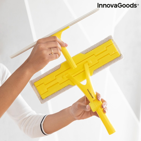 Set de curatare 4 in 1 mop, pamatuf praf, carpa plata sters sub canapea, sters geamuri Clese InnovaGoods