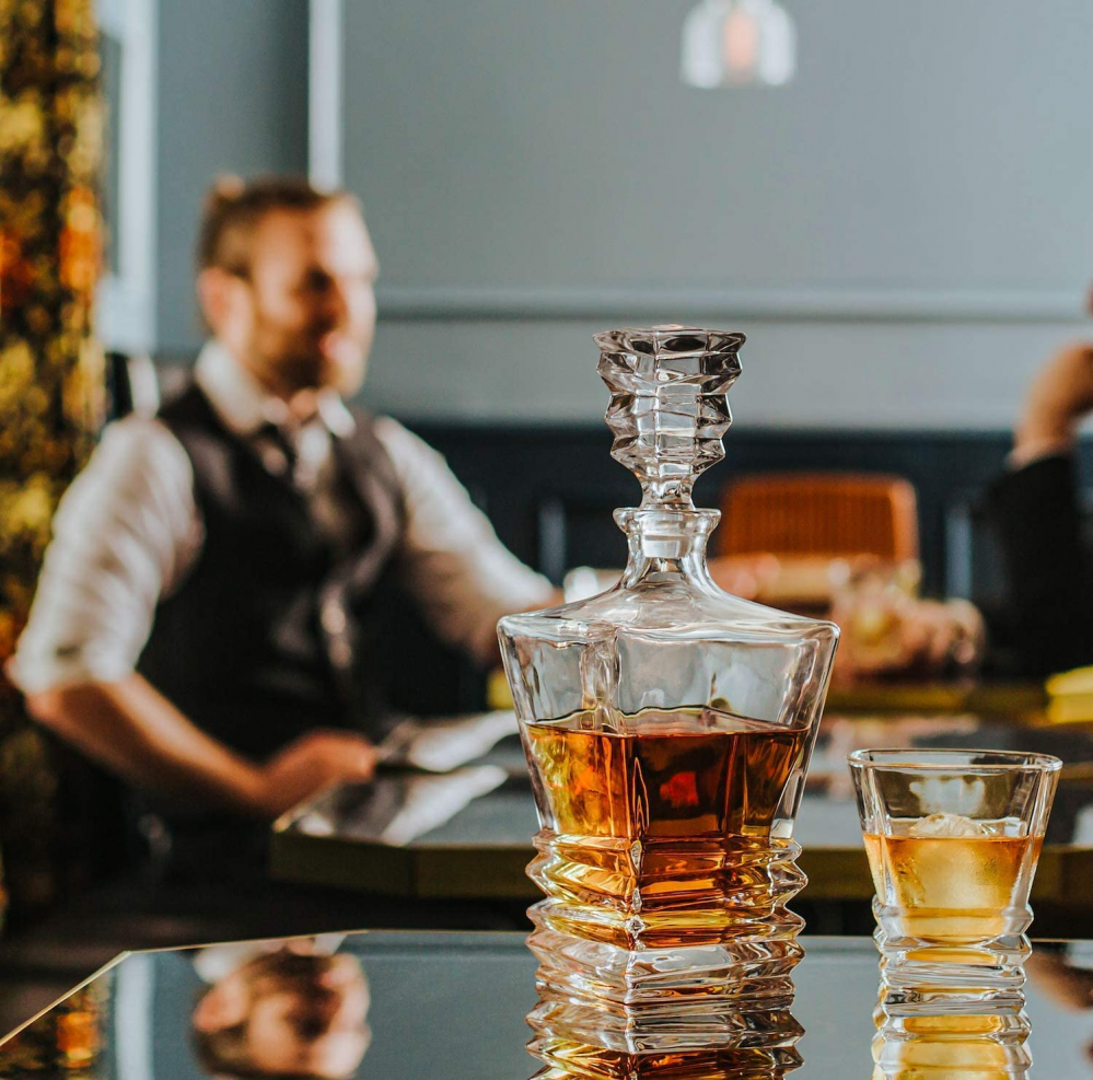 Set cristal Bohemia decantor + 6 pahare Whisky