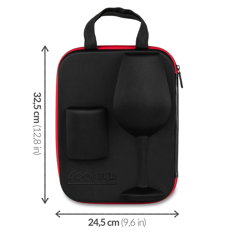 Set de pahar pentru vin Who Cares si pahar shot in carcasa neagra Elegance