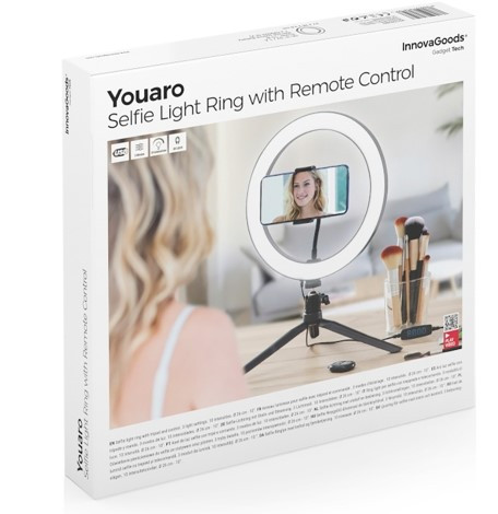 Lampa circulara pentru Selfie cu trepied si telecomanda