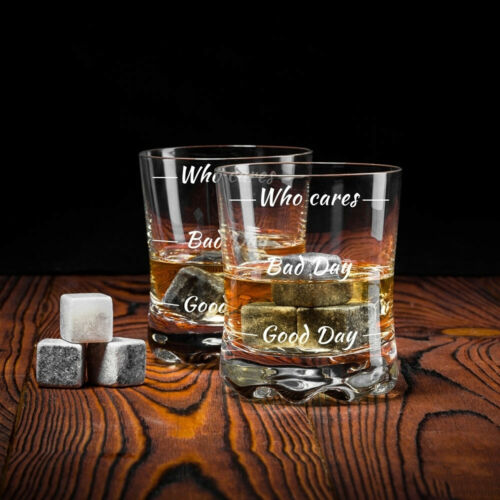 Set de servire whisky - 2 pahare Who cares + pietre de racire in carcasa protectiva