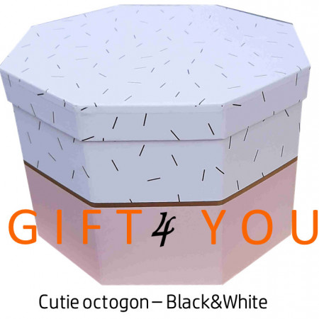 Cutie cadou octogon – Pink&White