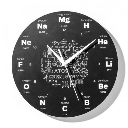 Ceas de perete Atomium Chemistry - Ceasul Chimistului