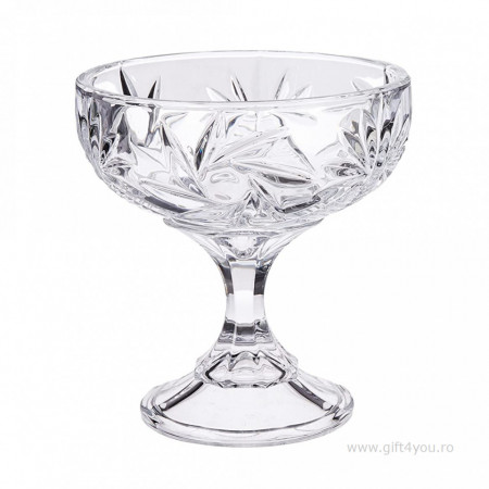 Cristal Bohemia - Bol tip Bomboniera pe piedestal 15 cm Crown
