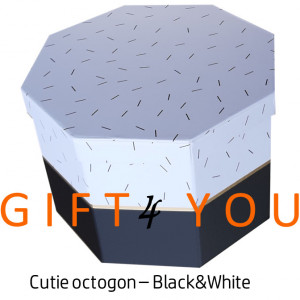 Cutie cadou octogon – Black&White