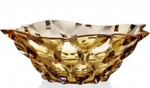 Cadou De Lux Cristal Bohemia - Set Vaza si platou pentru fructe colectia Zefir alb
