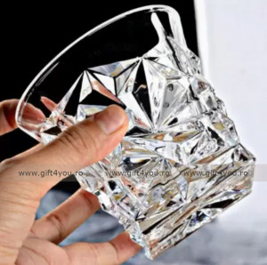 Cristal Bohemia - Set 7 piese Decantor de whisky + 6 pahare Diamond Ice
