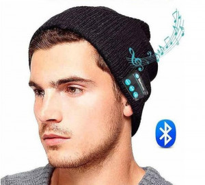 Caciula Bluetooth cu casti, microfon cu functie handsfree si baterie reincarcabila