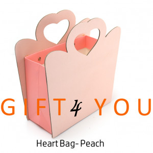 Cutie cadou Heart Bag - Peach