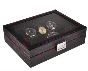 Cutie de ceas de Lux caseta pentru depozitare si organizare 6 ceasuri barbati BlackSpectrum