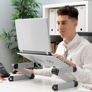 Masa laptop ajustabila din Aluminiu Omnible InnovaGoods Gadget Cool